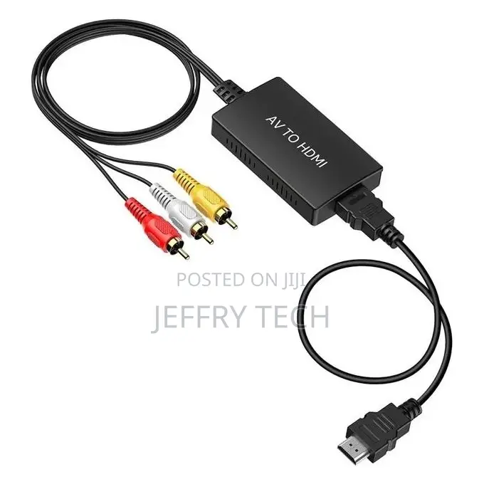 Rca to Hdmi-Compatible Converter Av Female to Hdmi-Compatibl