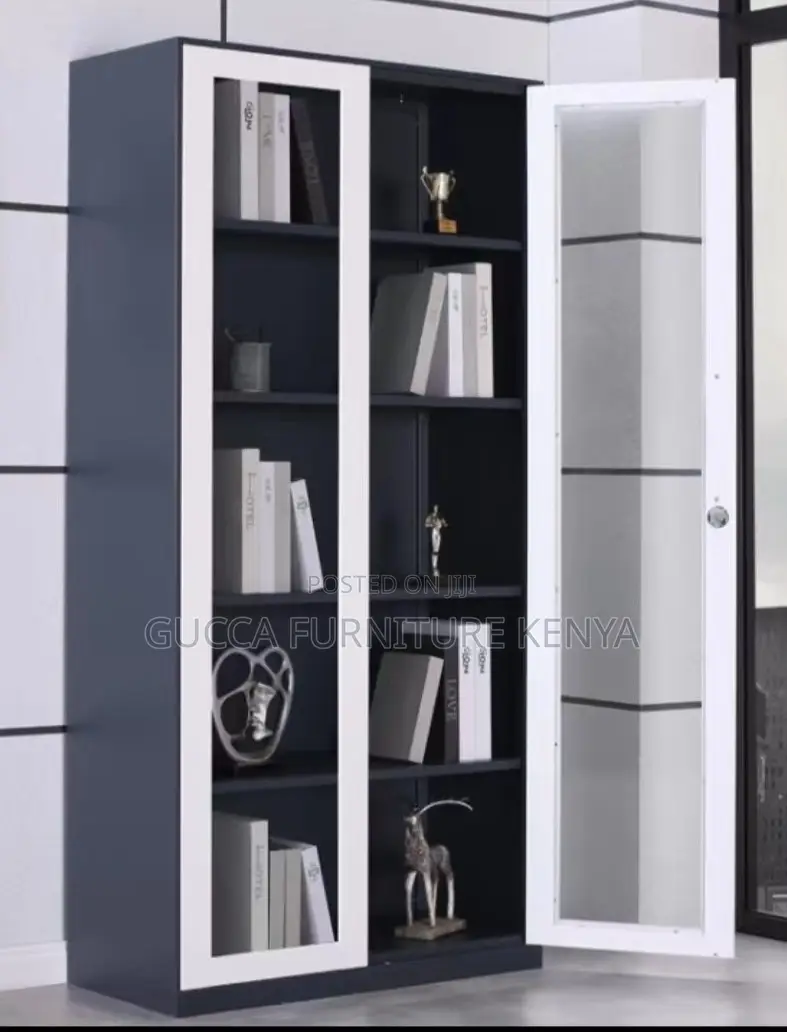 Cabinets:2-Door Open View Modern Storage Cabinet