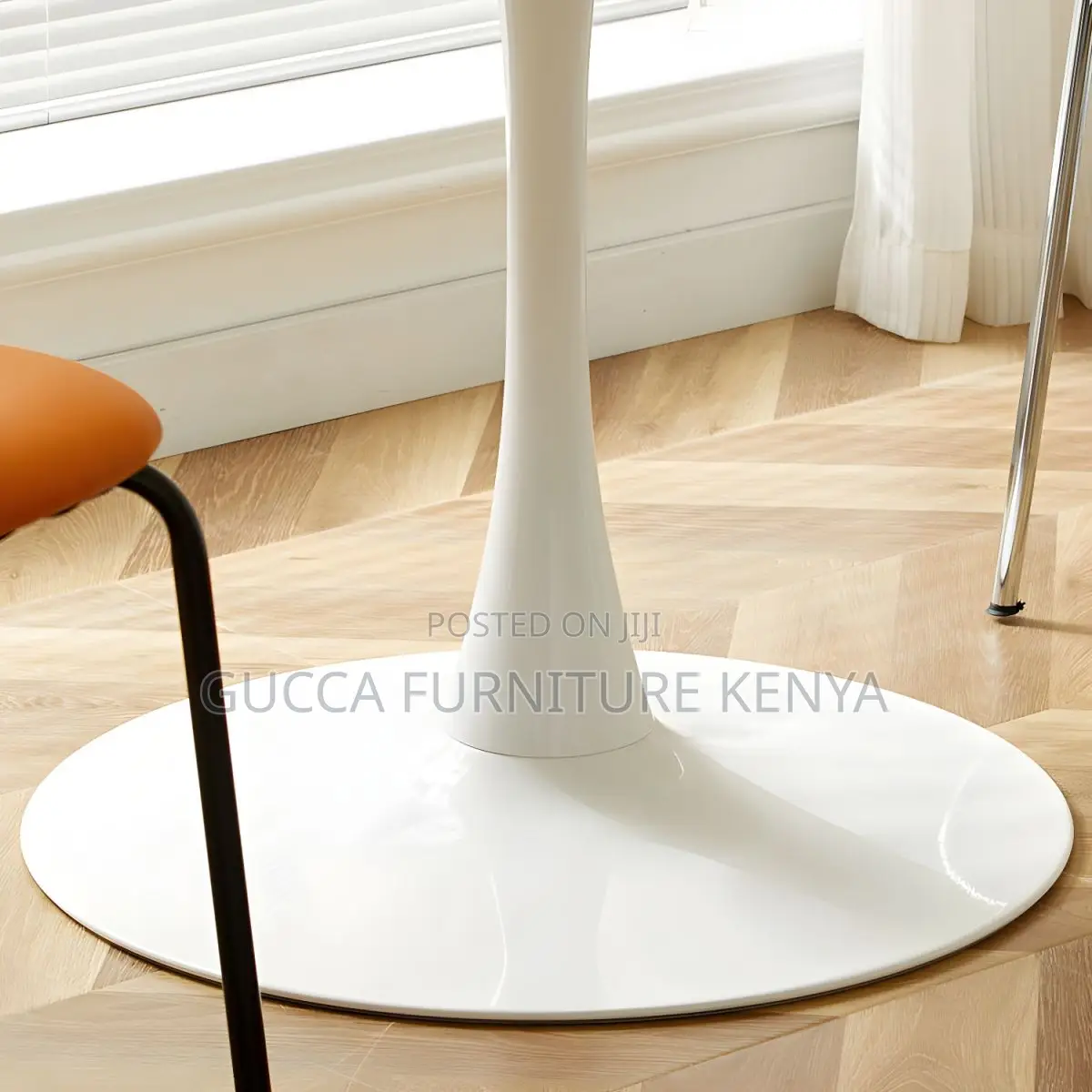 Dining Tables: Round Geometric Table for Dining Room