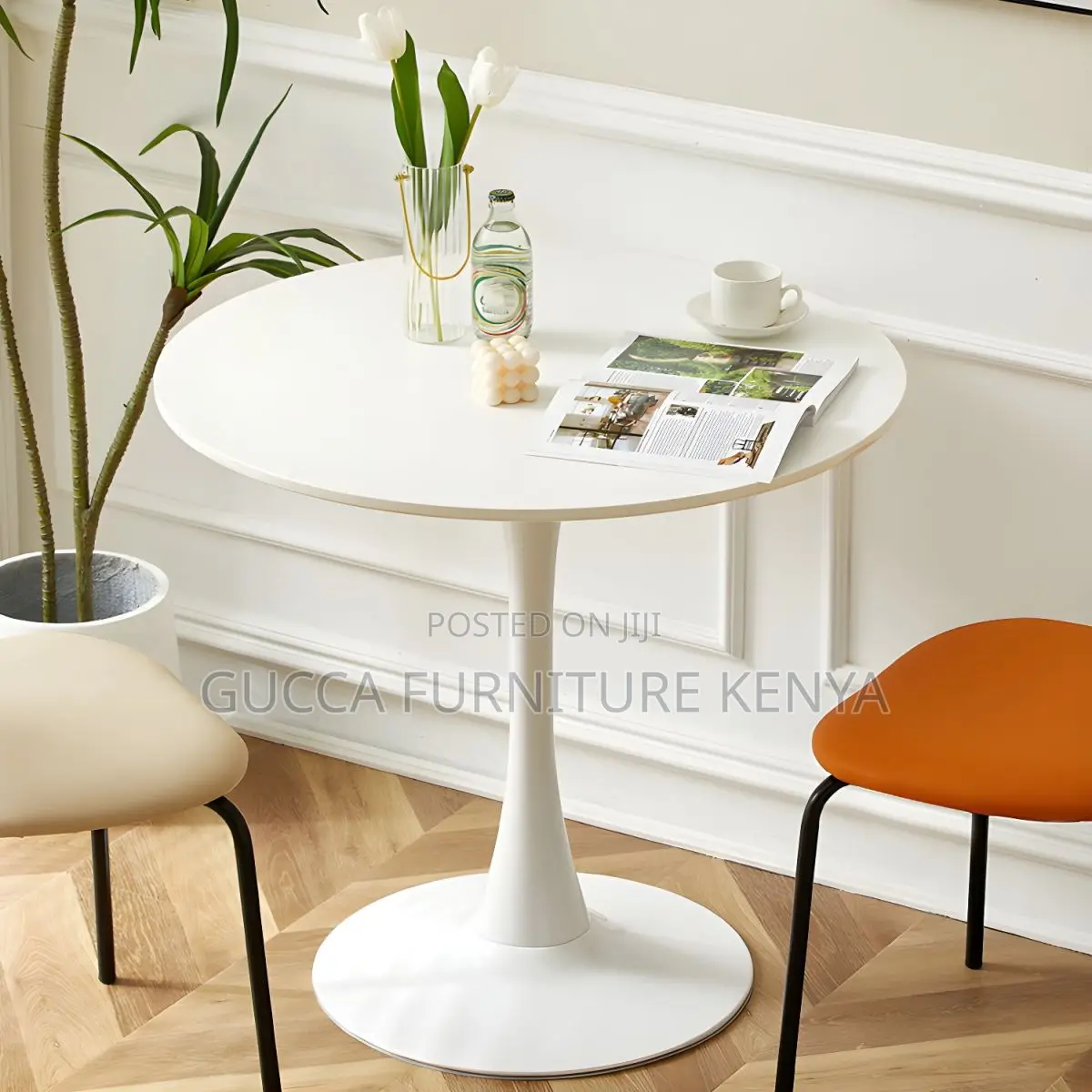 Dining Tables: Round Geometric Table for Dining Room