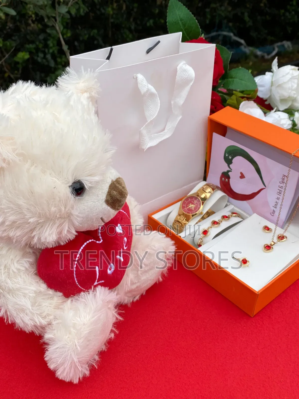 5 in 1 Ladie's Set With White Teddy Bear