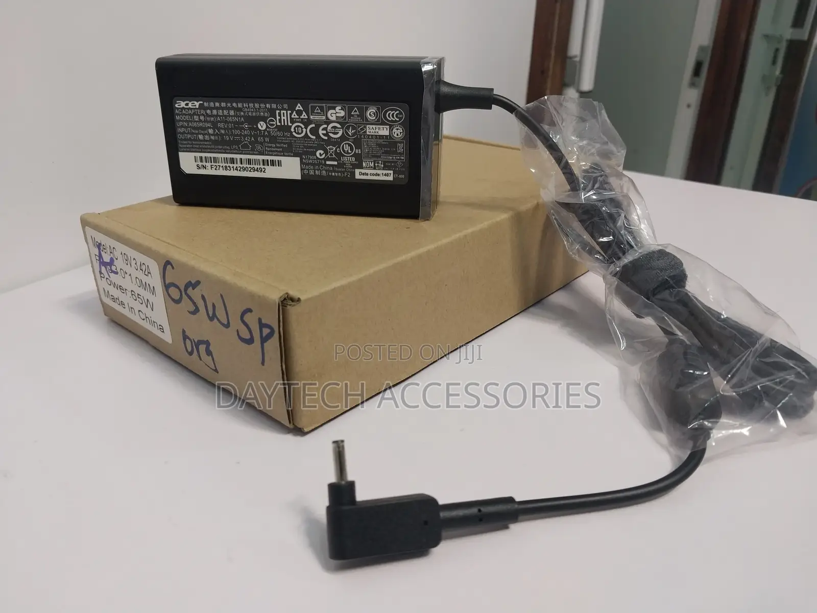 Original Acer Laptop Adapter 19v 3.42a 65w Small Pin