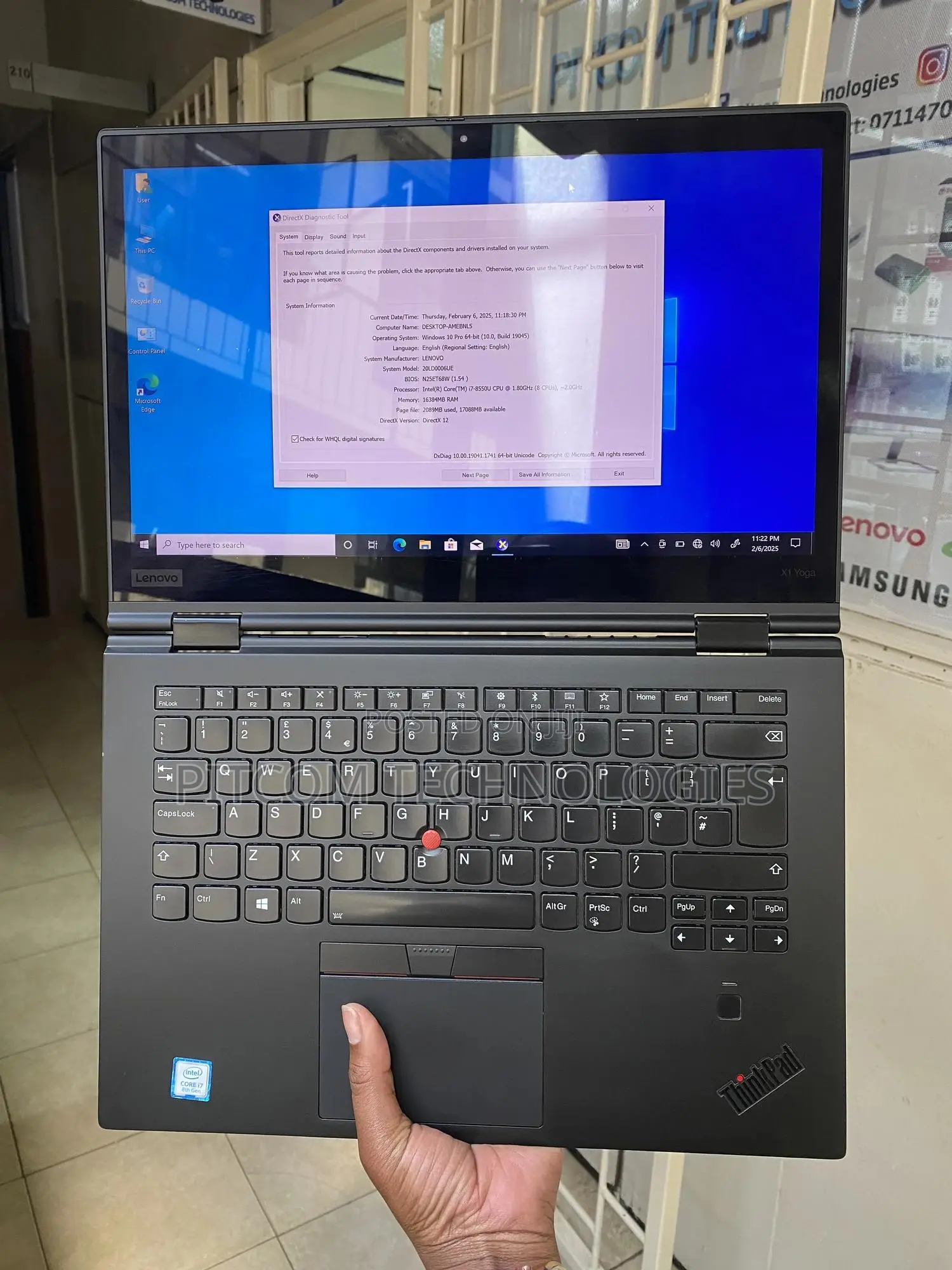 Laptop Lenovo Thinkpad X1 Yoga 16GB Intel Core i7 SSD 512GB