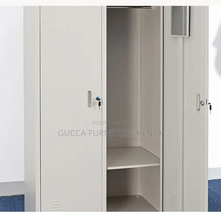 Cabinets: Metallic Two-Door Locker Office File Cabinet