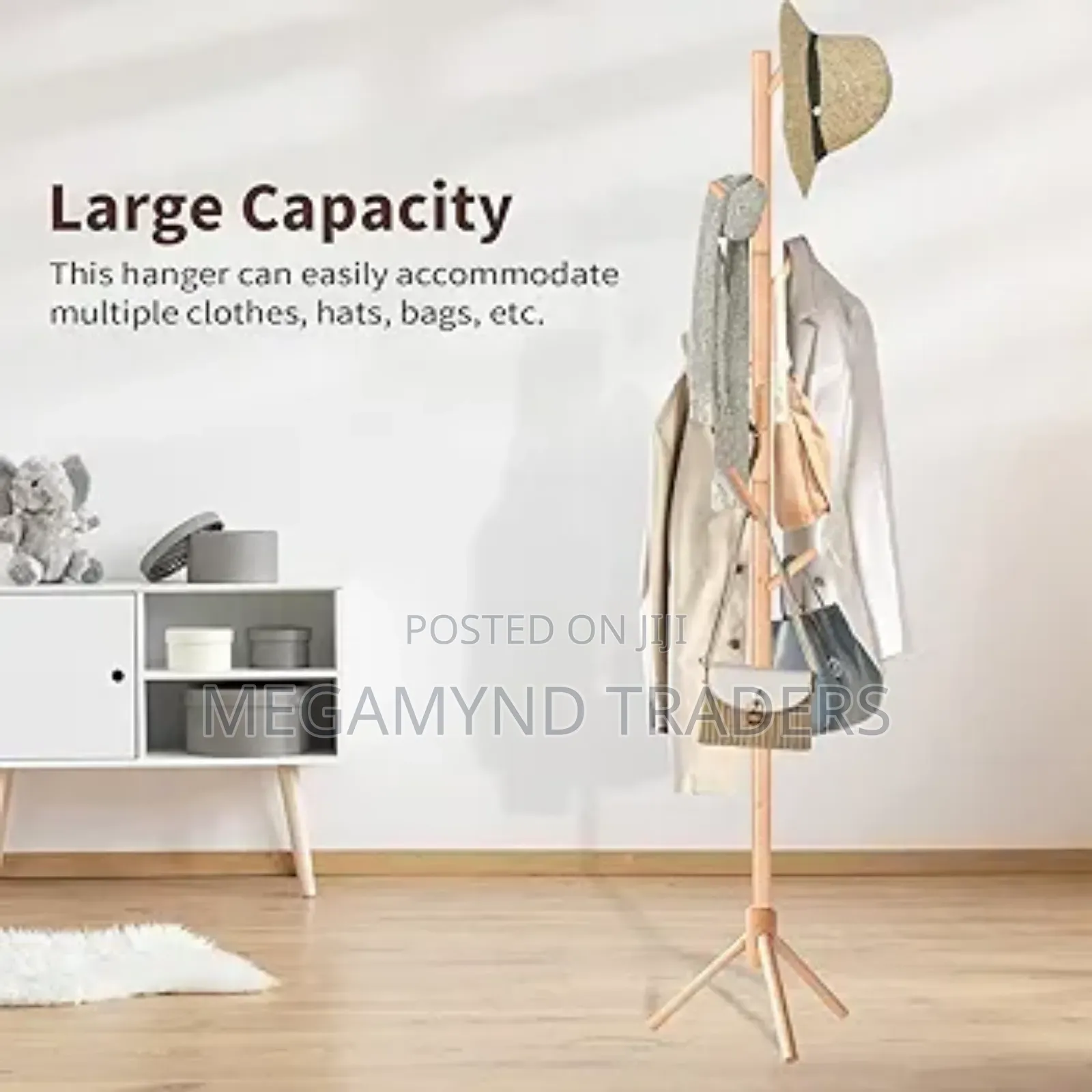 Coat Hanging Stand With 8 Hooks / Hand Bag Stand