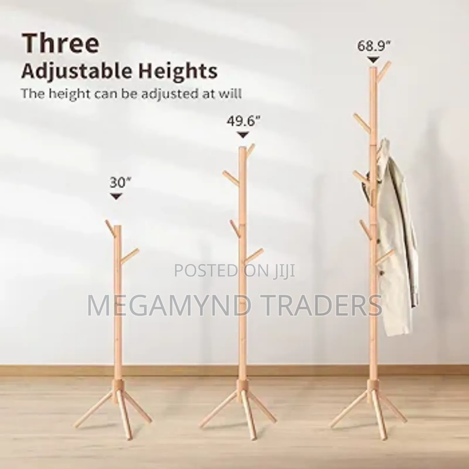 Coat Hanging Stand With 8 Hooks / Hand Bag Stand