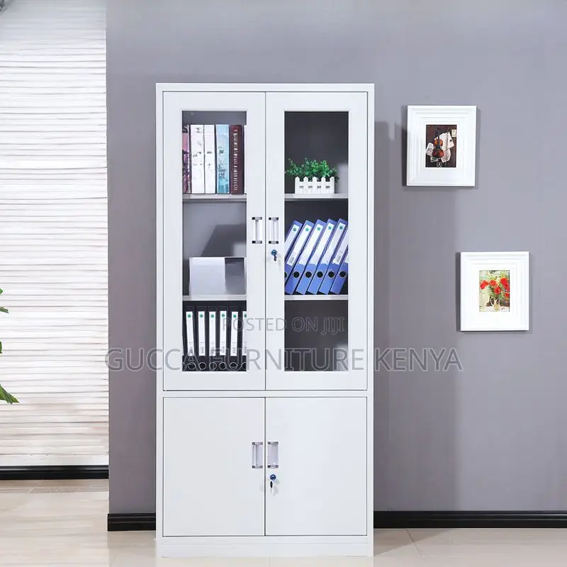 Cabinets:Metallic Freestanding Stockroom Storage Cabinet
