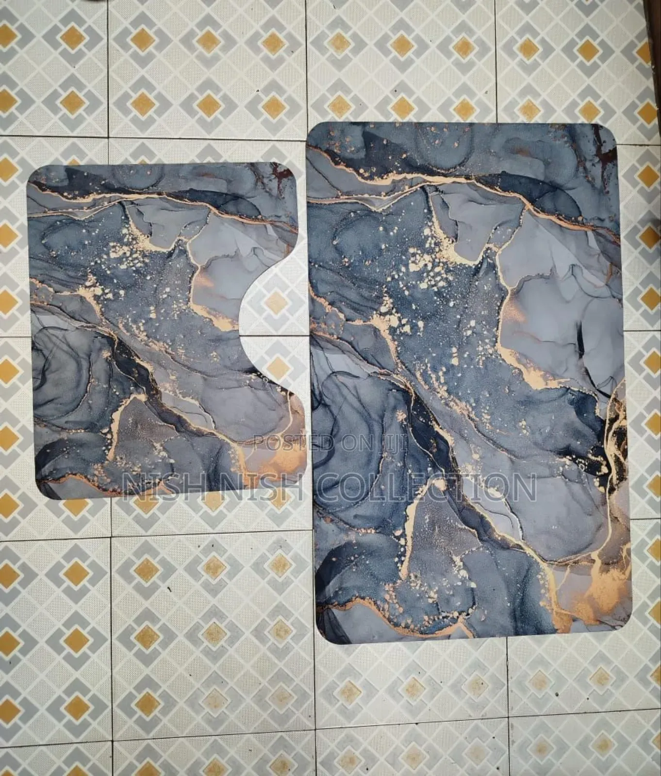 2 Piece Toilet Rubber Mat