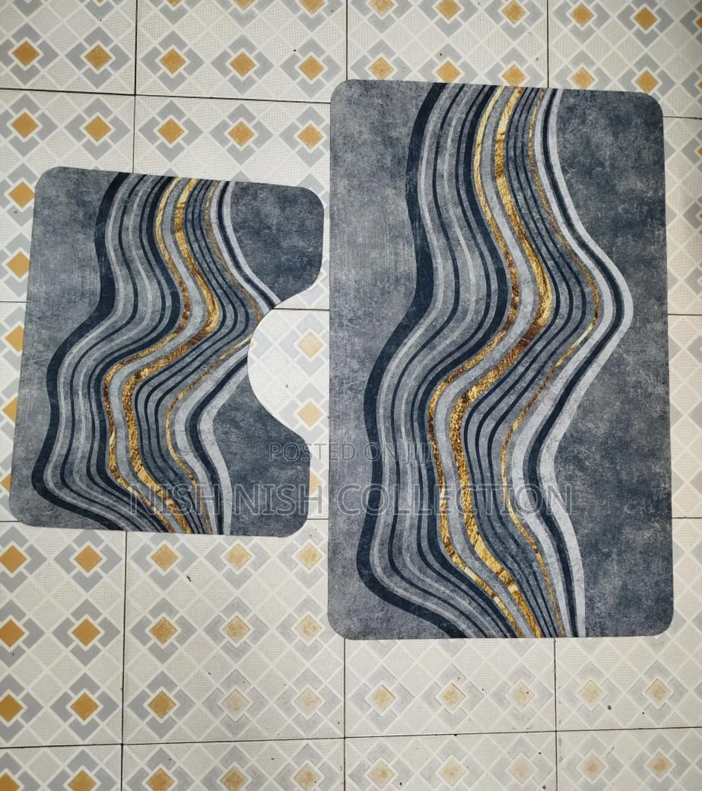 2 Piece Toilet Rubber Mat