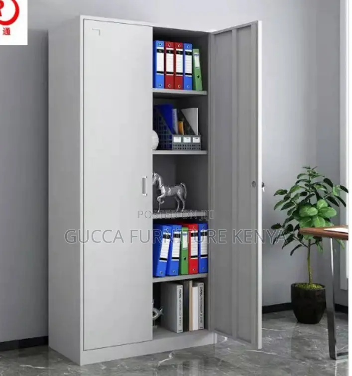 Cabinets: 2-Door Steel Gray Modern Secure File Cabinet