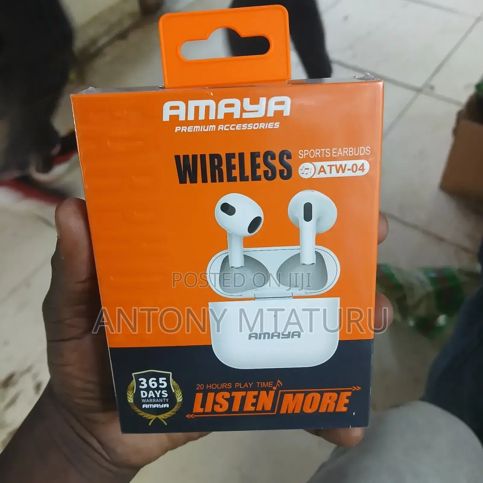 Amaya ATW-04 True Wireless Sports Earbuds 20 Hours Play Time