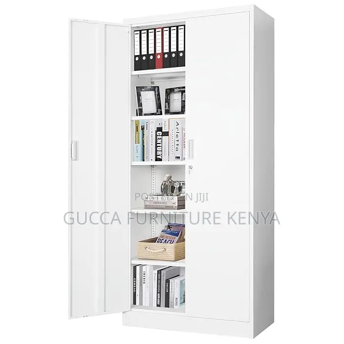 Cabinets: 2 Lockable Steel Door Home Storage Cabinet