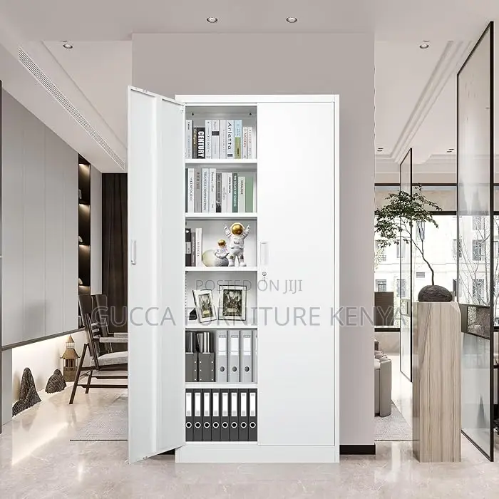 Cabinets: 2 Lockable Steel Door Home Storage Cabinet