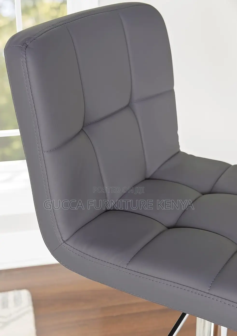Home Chairs: L-Shape Leather Upholstered Home Office Stool