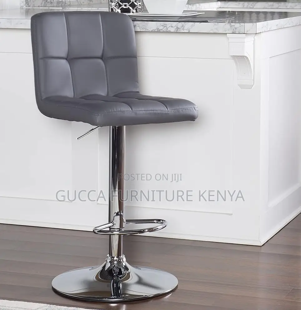Home Chairs: L-Shape Leather Upholstered Home Office Stool