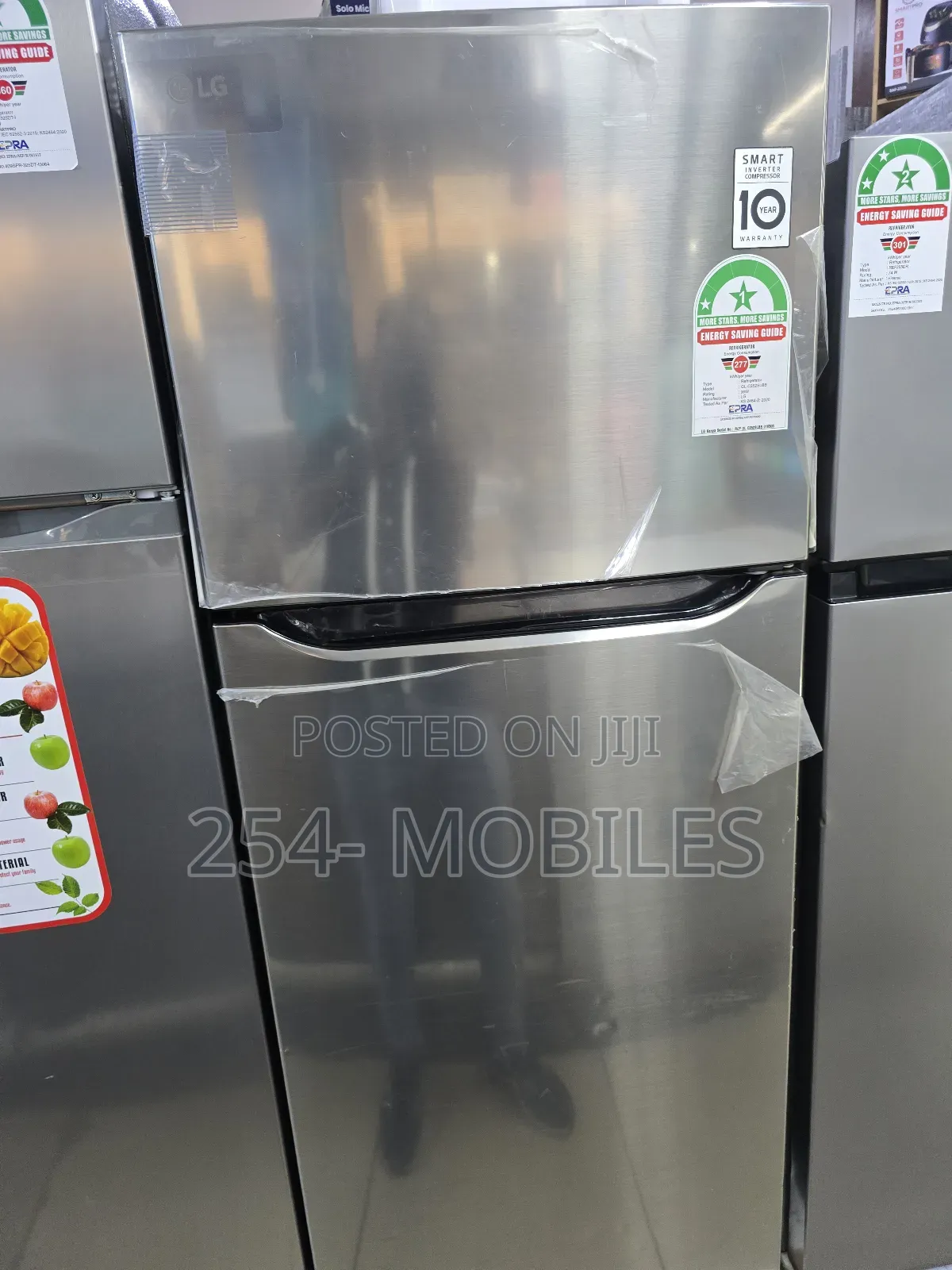 Lg Gl-C252slbb Top Mount Freezer Fridge, 234 L