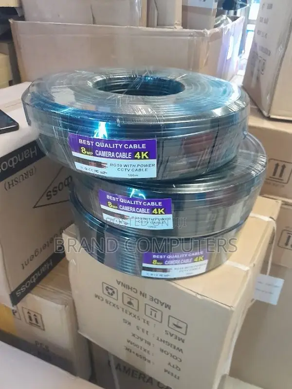 100M Coaxial CCTV RG59 Cable 100 Metres Plus Power