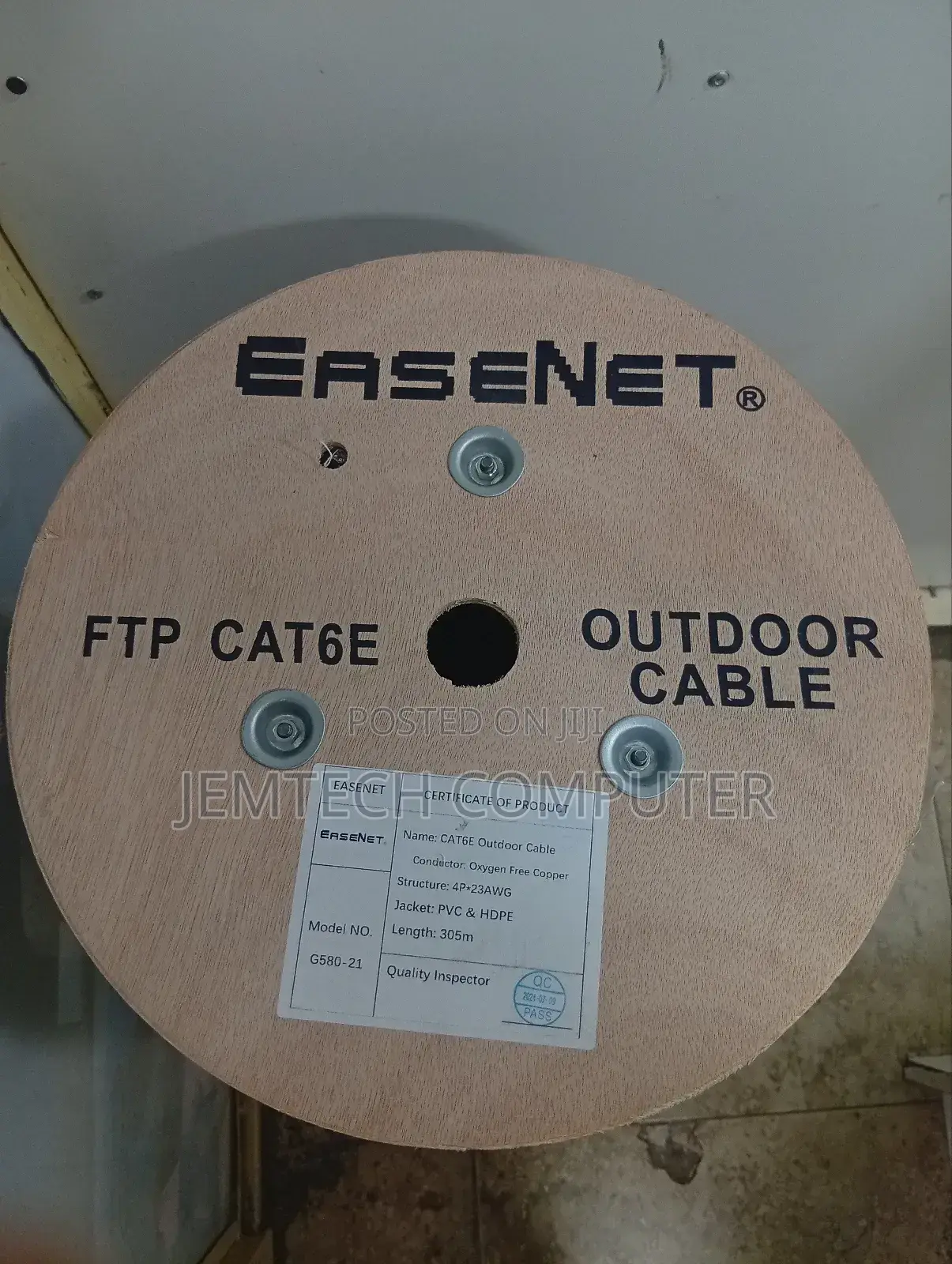 Easenet FTP CAT6E Outdoor Full Copper Cable 305 Metres