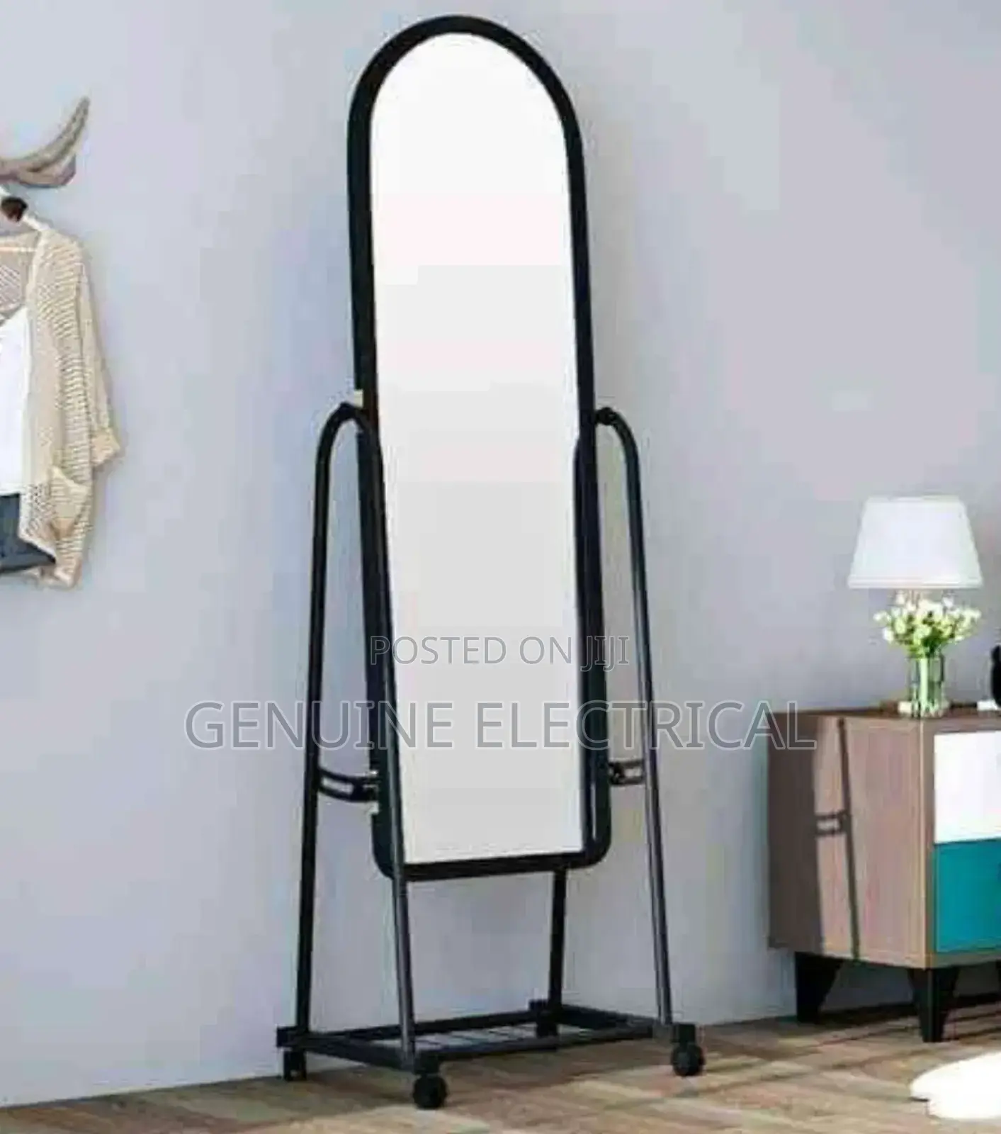 Portable Dressing Mirror Black White Pink Height 160cm