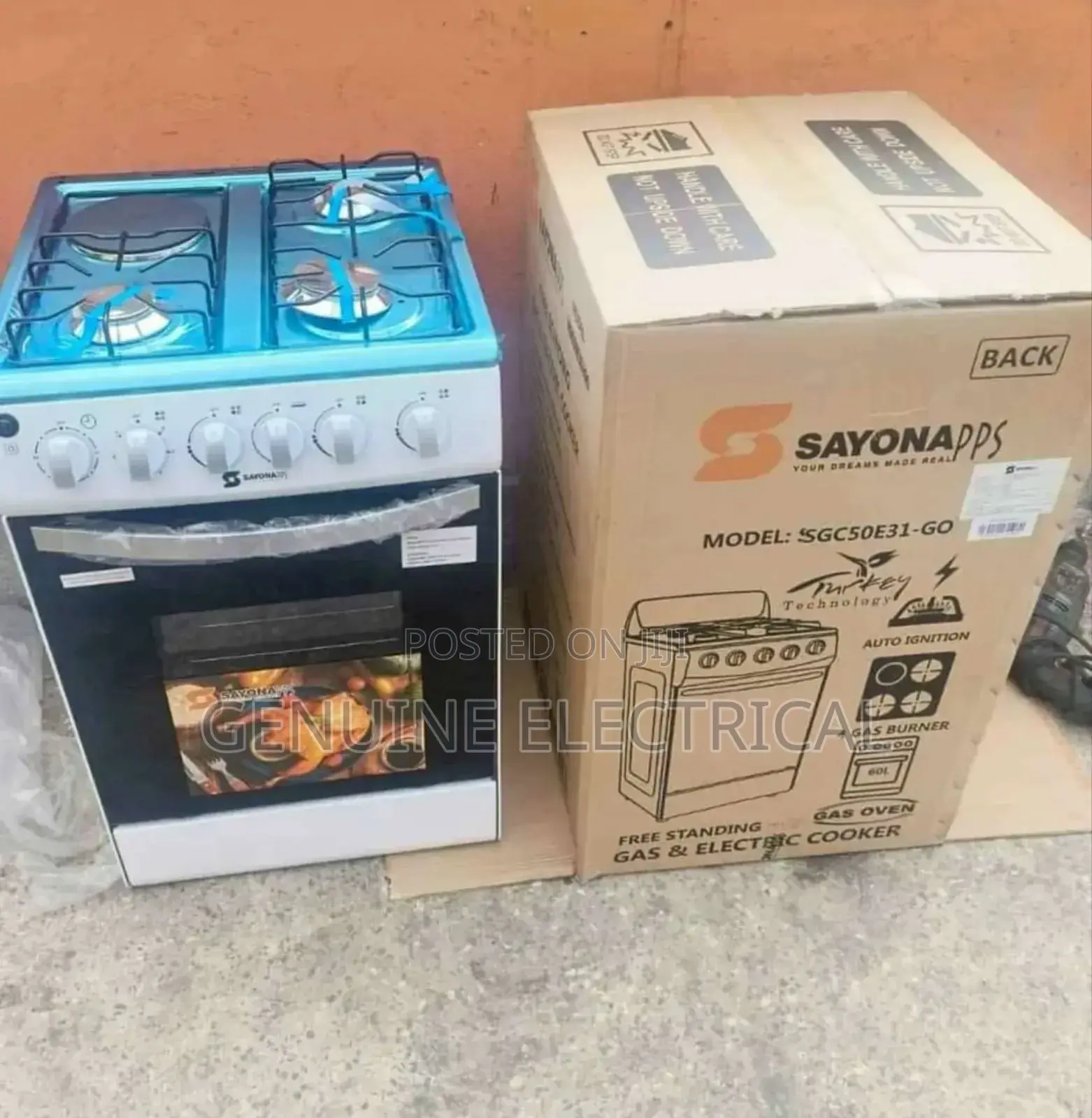 New Highquality Sayona 3gas+1 Electric Plate Standing Cooker