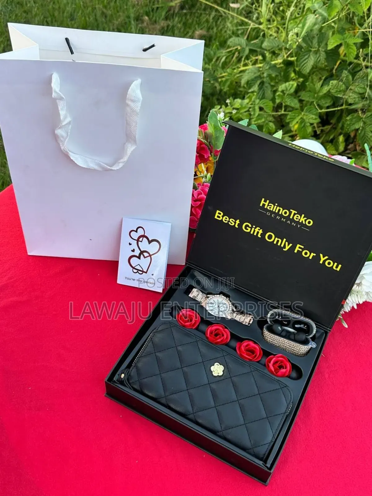 Black Hainoteko Ladie's Watch Gift Set