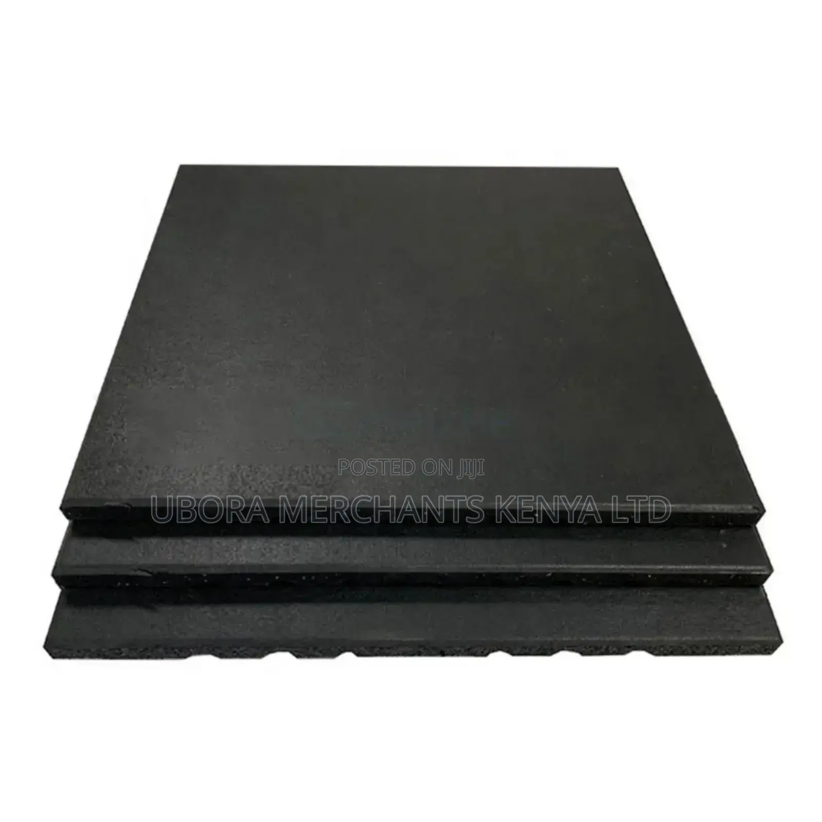 Pure Black Rubber Tile 10mm