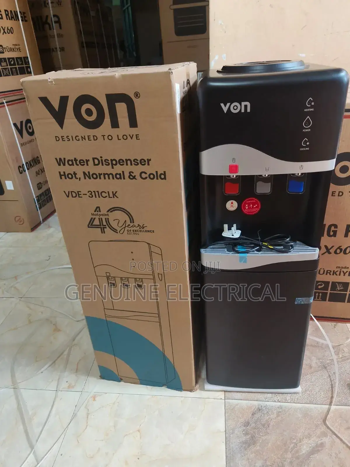 Von Hot Point 3taps Water Dispenser With Child Lock