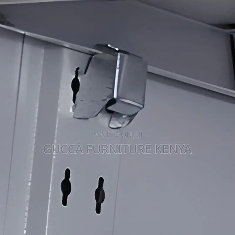 Cabinets:2-Wide Glass Door Metallic Storage Credenza.