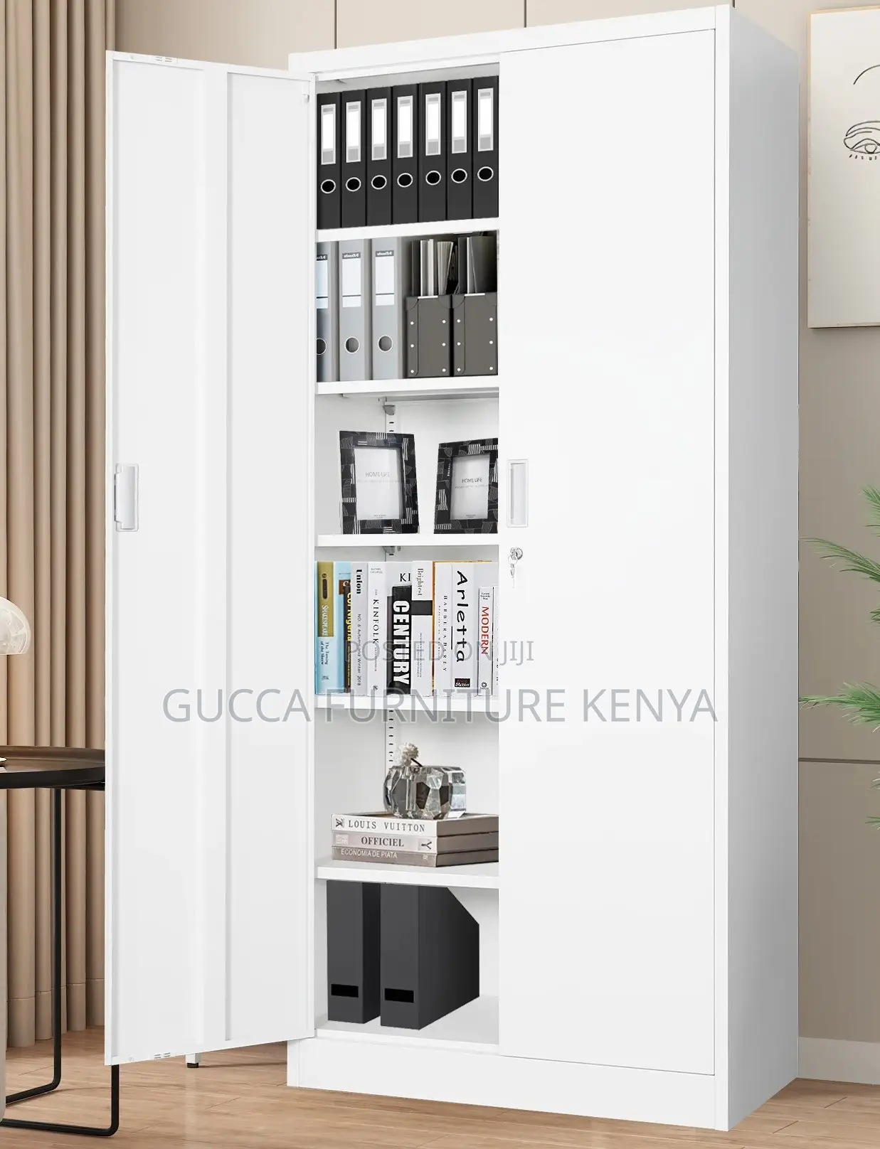 Cabinets: Large Garage Locker With 5 Adjustable Shelves