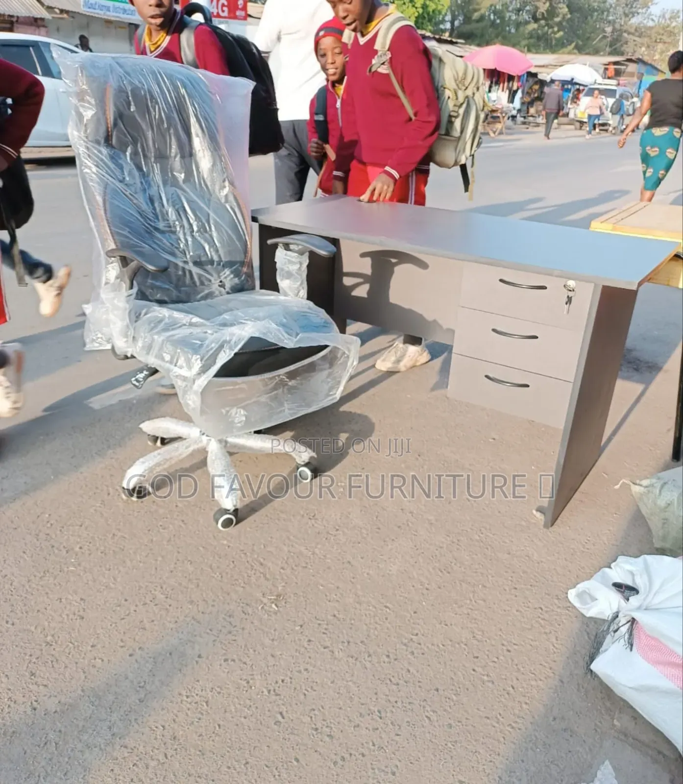 High Quality 1 Meter Office Table With Leather Chair Tx3qk