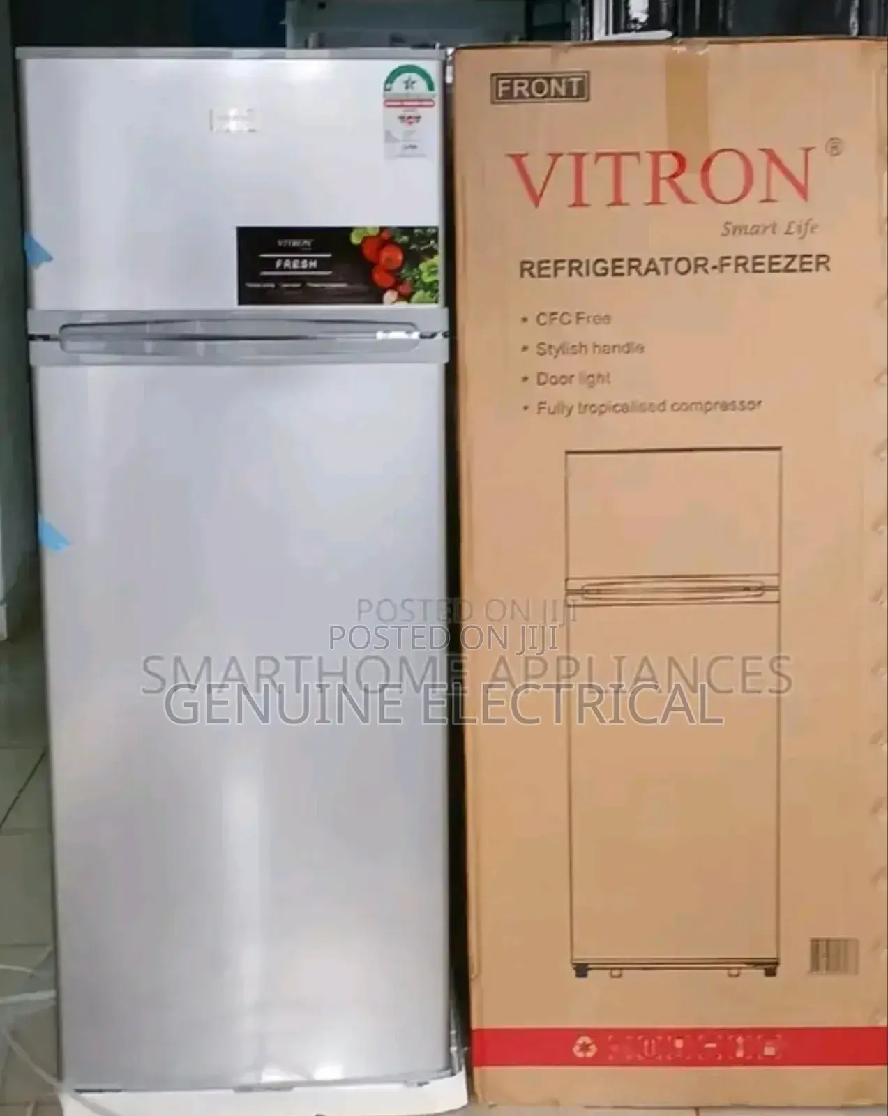 Vitron 208litres Double Door Fridge