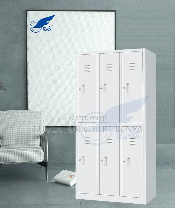 Cabinets: Six-Door Multi-Compartment Locker Cabinet