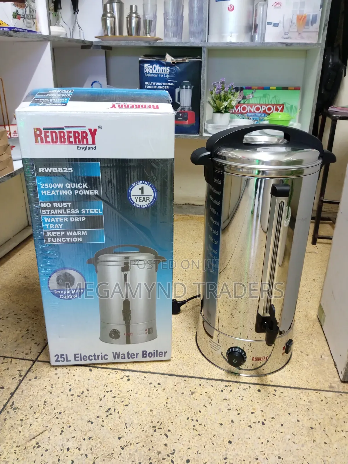 25 LTR Electric Tea Urn/Redberry Electric Tea Urn