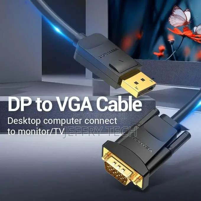 Vention Display Port to VGA Convertor Black