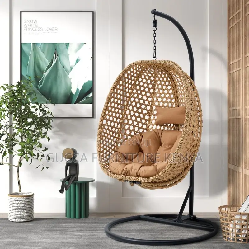 Home Chairs: Single Person Wicker Porch Swing Chair