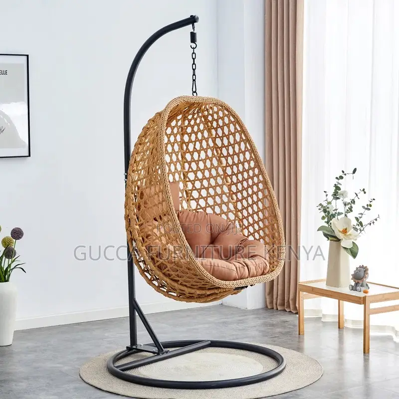 Home Chairs: Single Person Wicker Porch Swing Chair