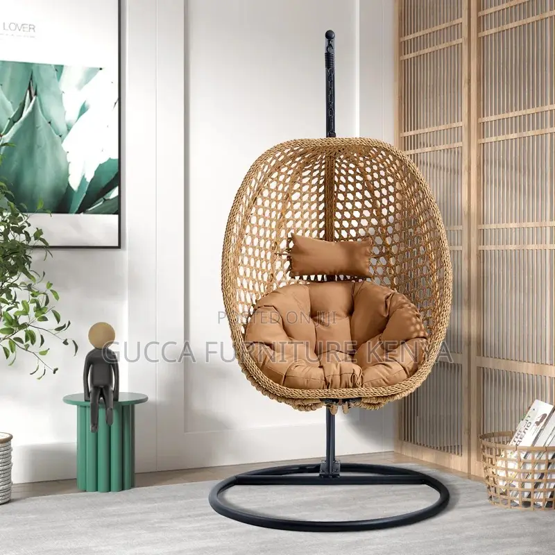 Home Chairs: Single Person Wicker Porch Swing Chair