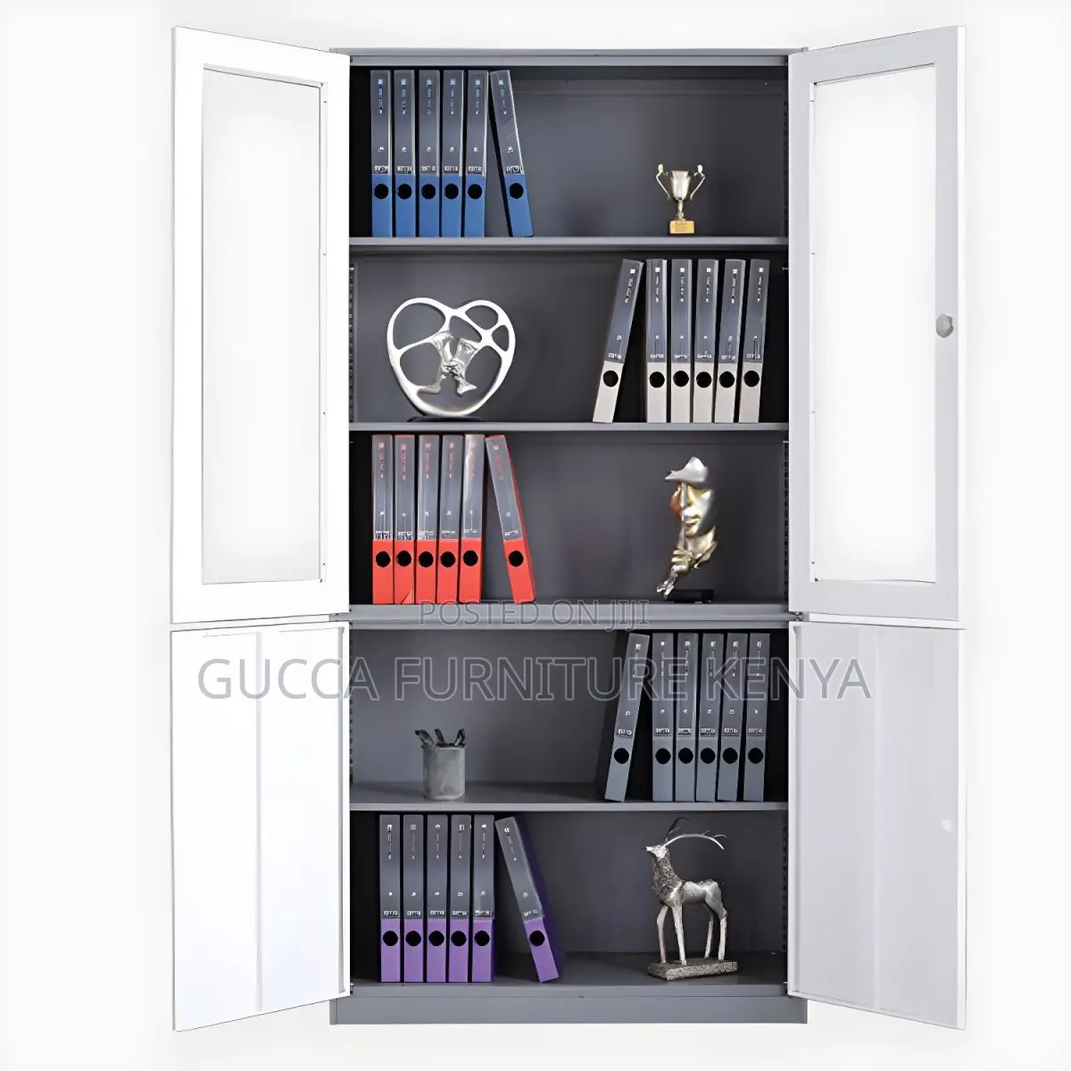 Cabinets:2-Door Metal Filing Cabinet With Storage Shelves
