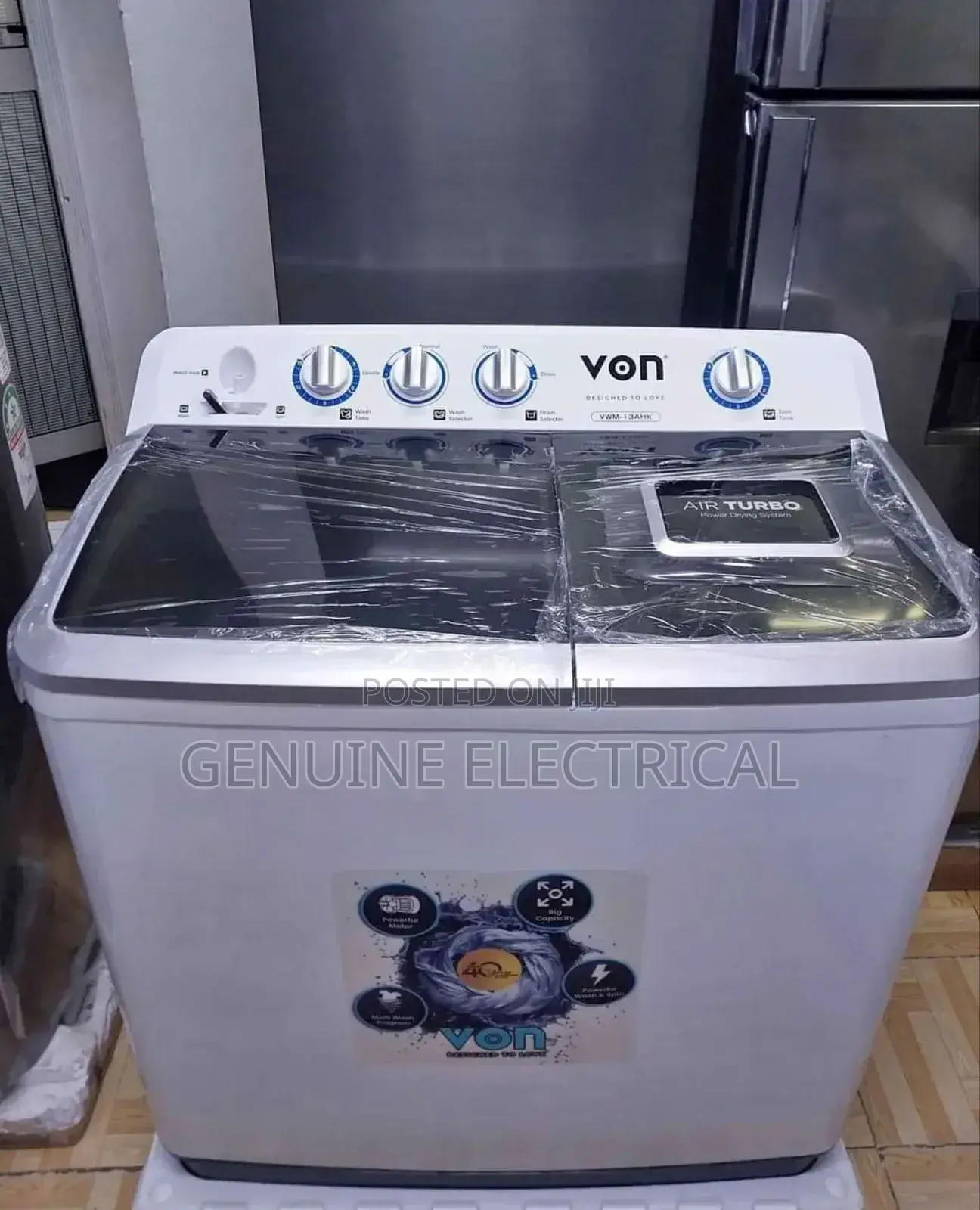 VMW-13ahk Von 13kg Twin Tub Washing Machine -Semi Automatic