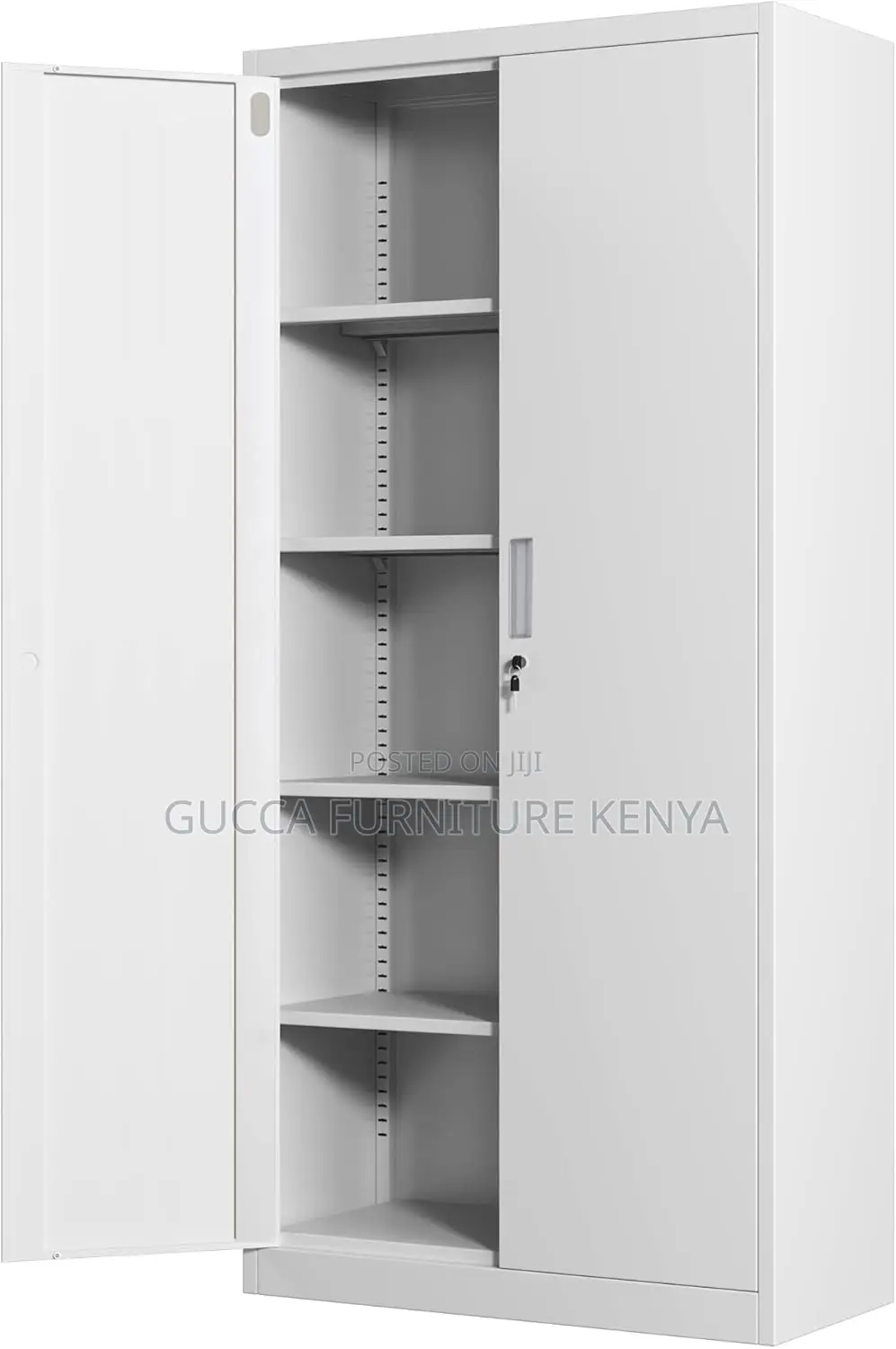 Cabinets: Rectangle 2-Door Locking Metal Cabinet for Office
