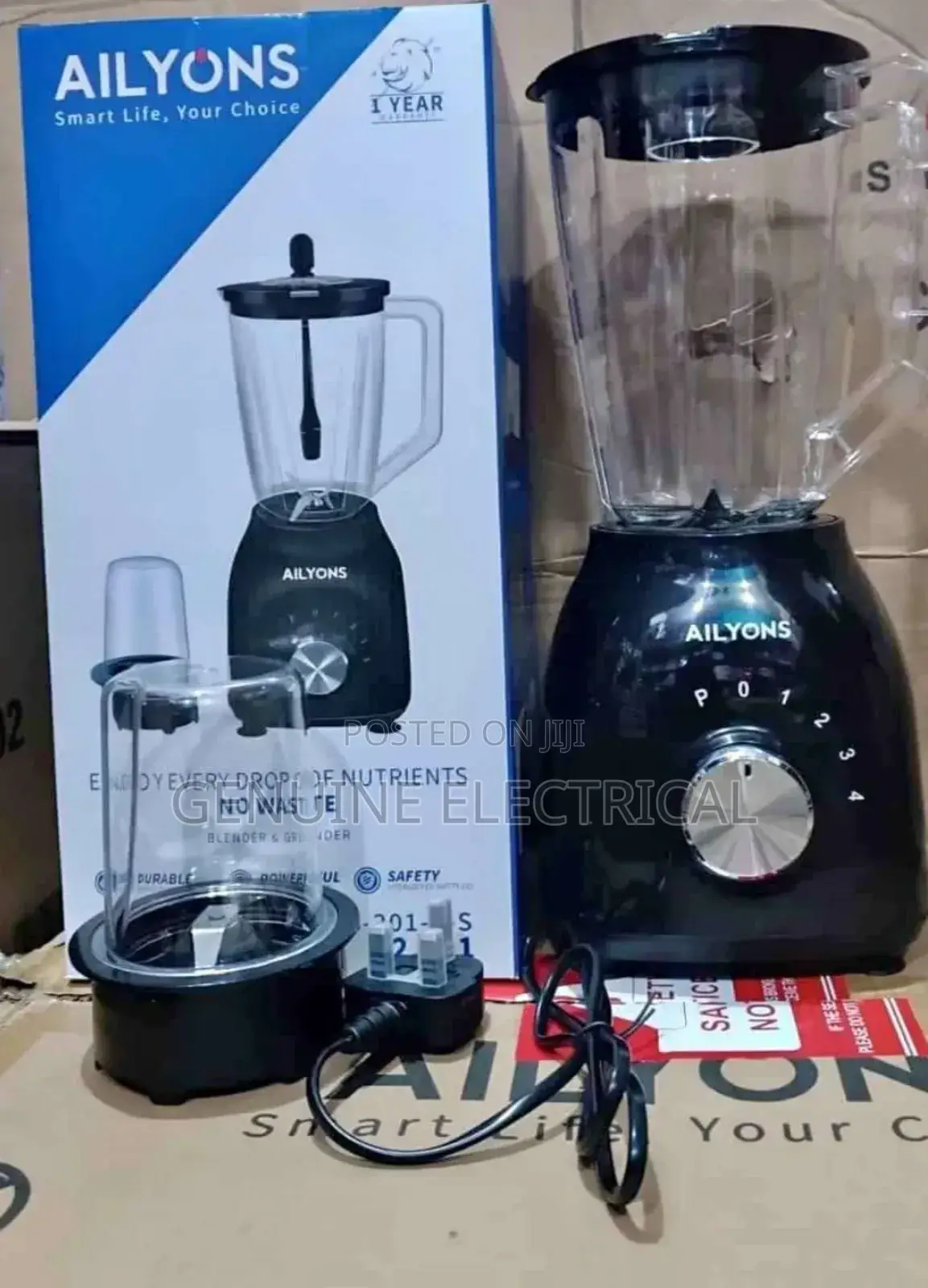 Blender ~ Ailyons B/W 2 in 1 Electric Blender, 1.5 L