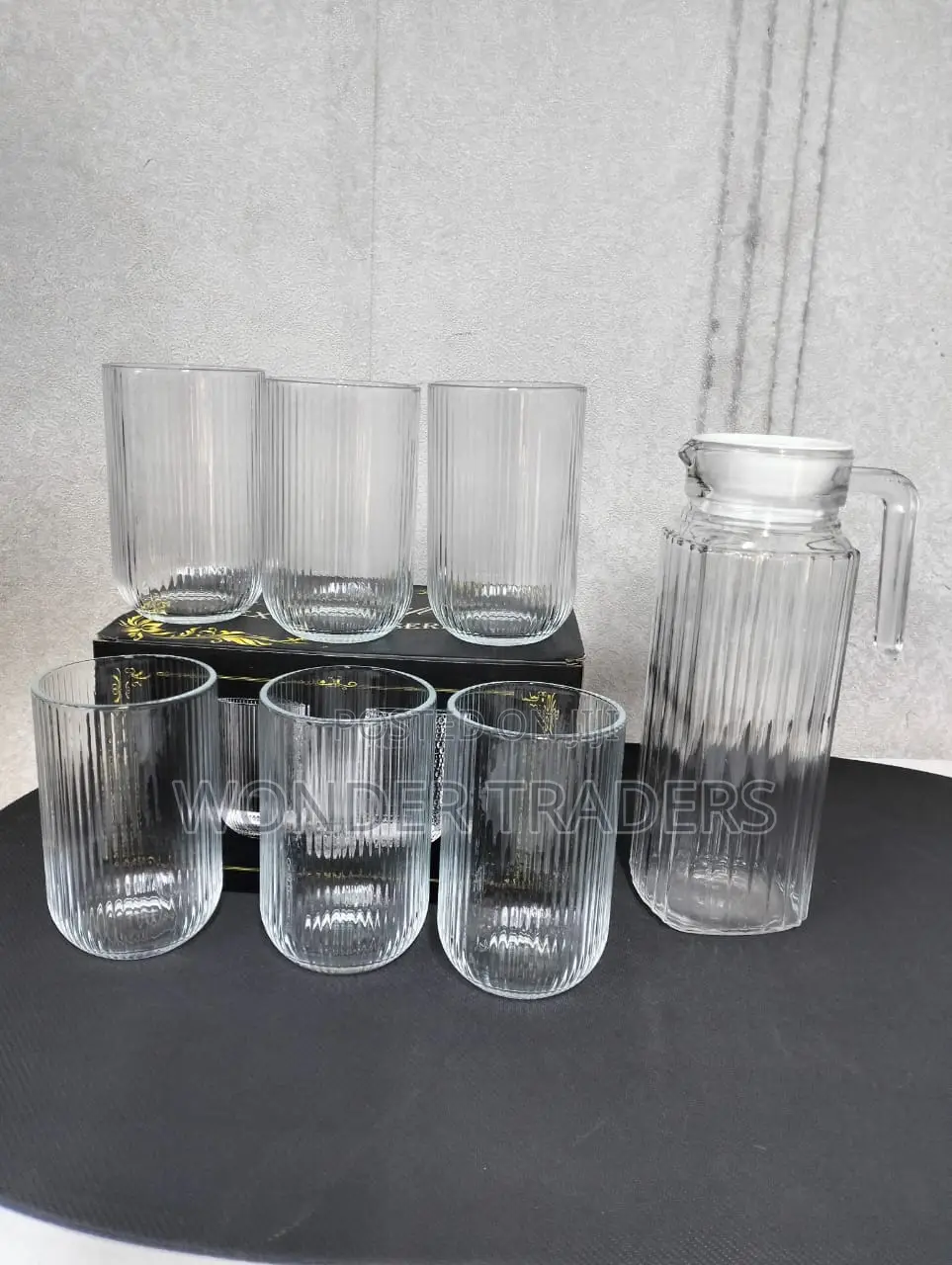 Classy Water Set! 1 Jug Plus 6 Glasses