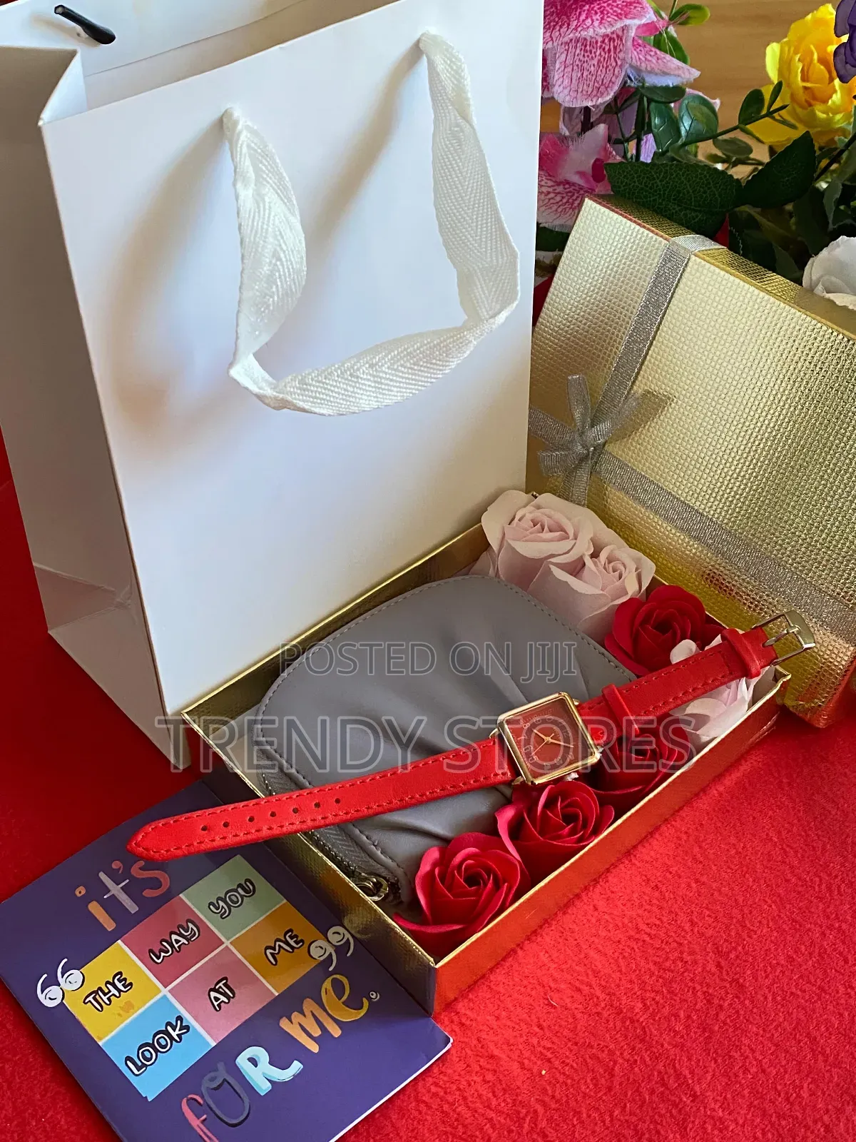 Red Ladie's Watch  Valentine's Gift Set