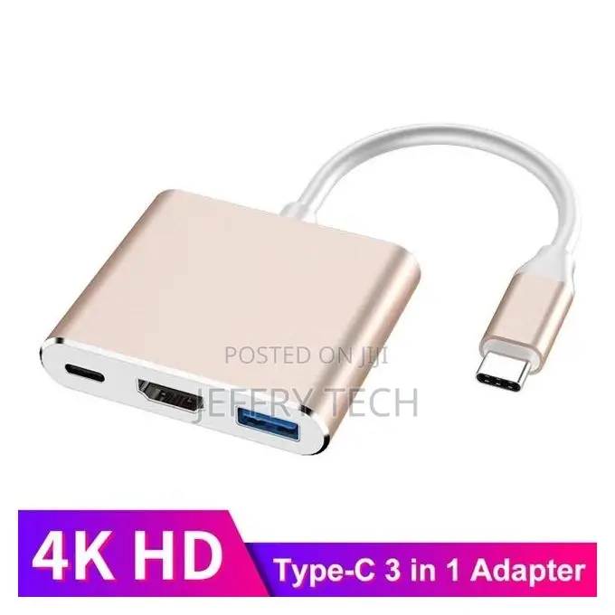 Tebe Type-C to Hdmi 3-in-1 Converter Head Usb 3.0 Hdmi