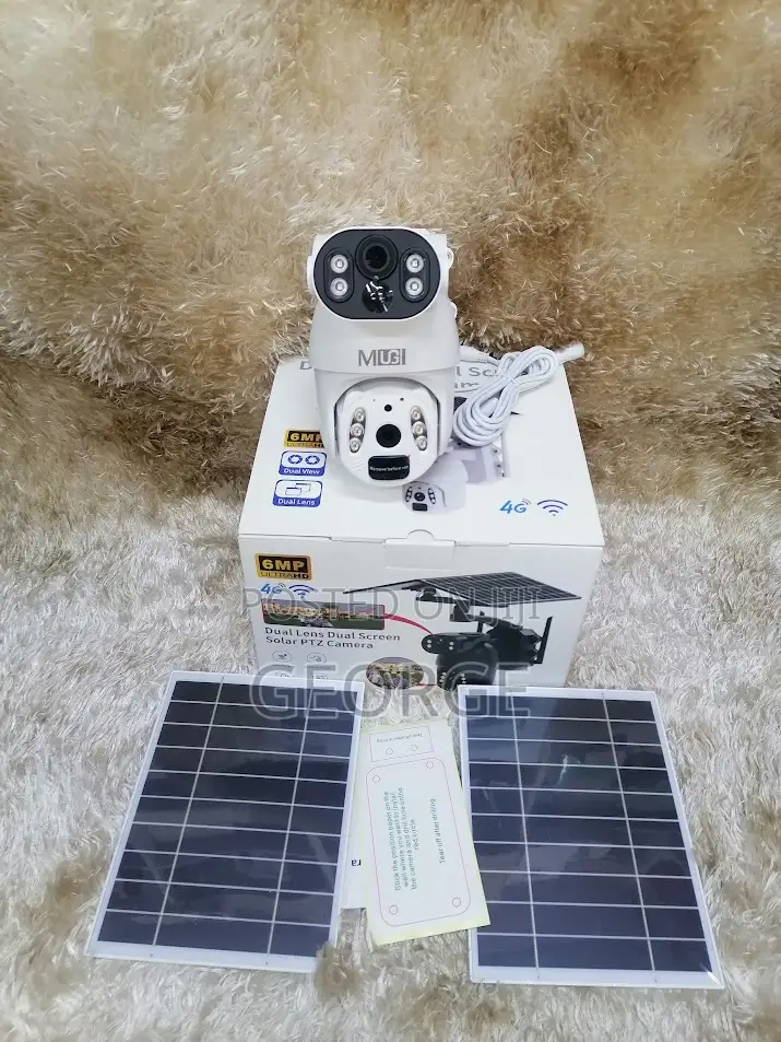 Simcard 6mp 4g Ubox Dual Lens Screen Solar-PTZ Camera