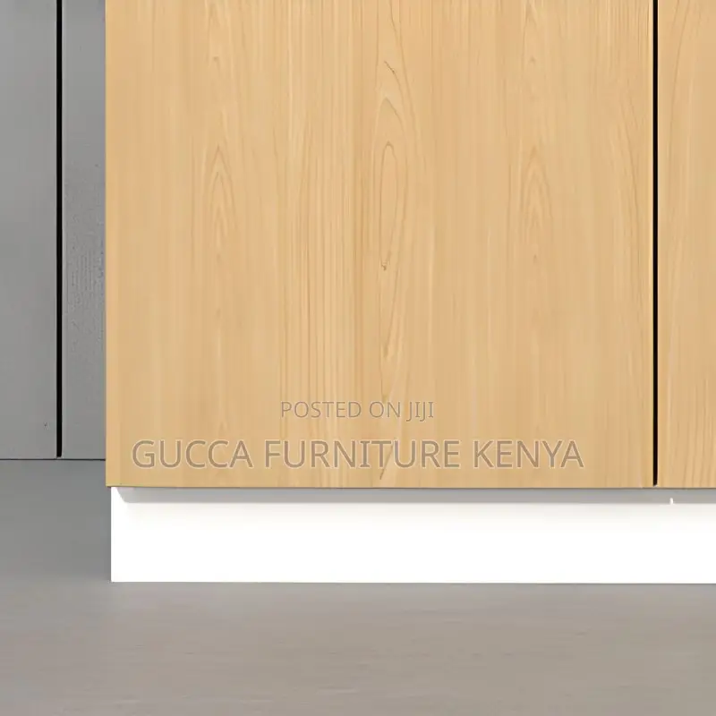Cabinets:3-Door Natural Finish Glass Front Office Cabinet