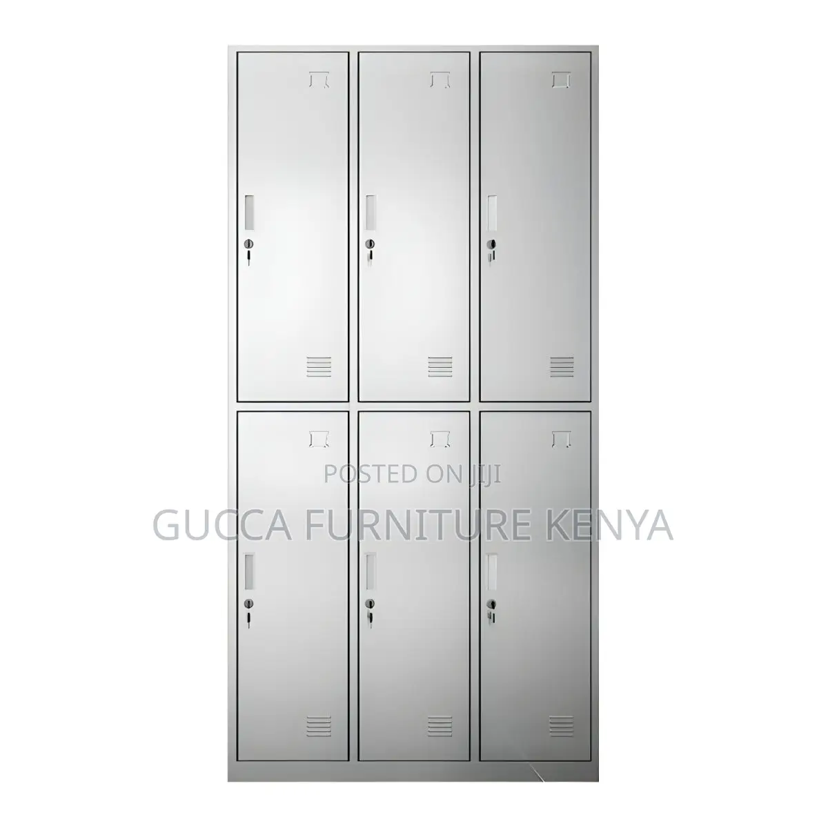 Cabinets: Office Industrial Steel 6-Locker Wardrobe Cabinet