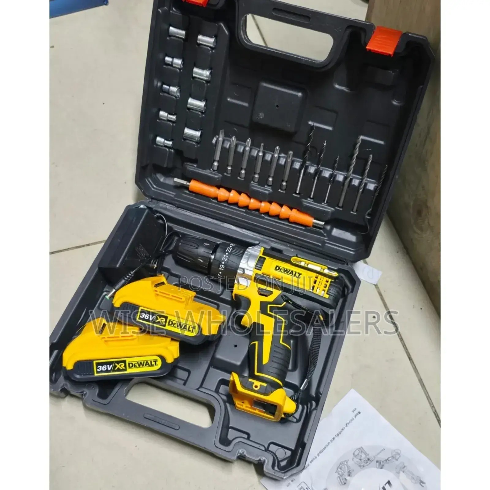 Dewalt 36v Cordless With Accessories 
2 Batteries Hammer