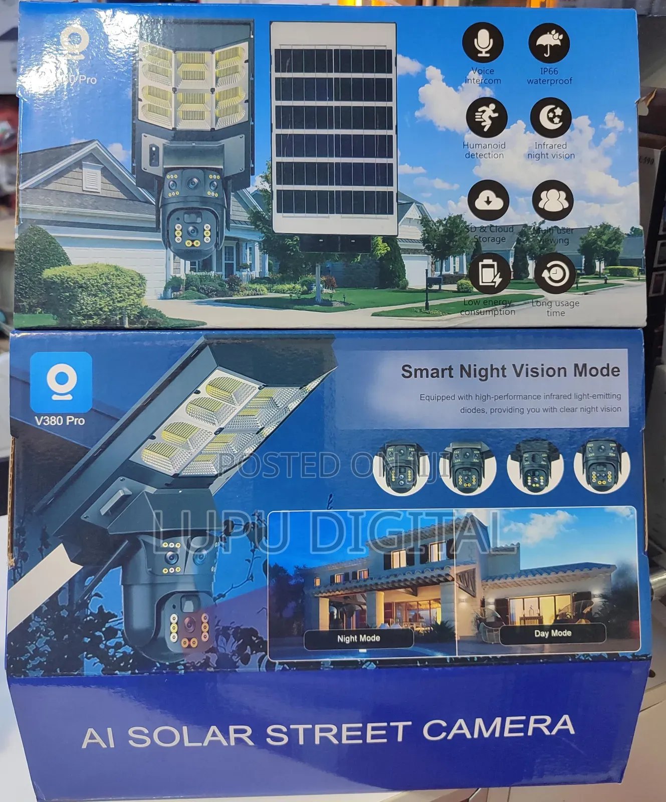 500watts Solar Street Light With V380 Pro4g Dual-Lens Avail