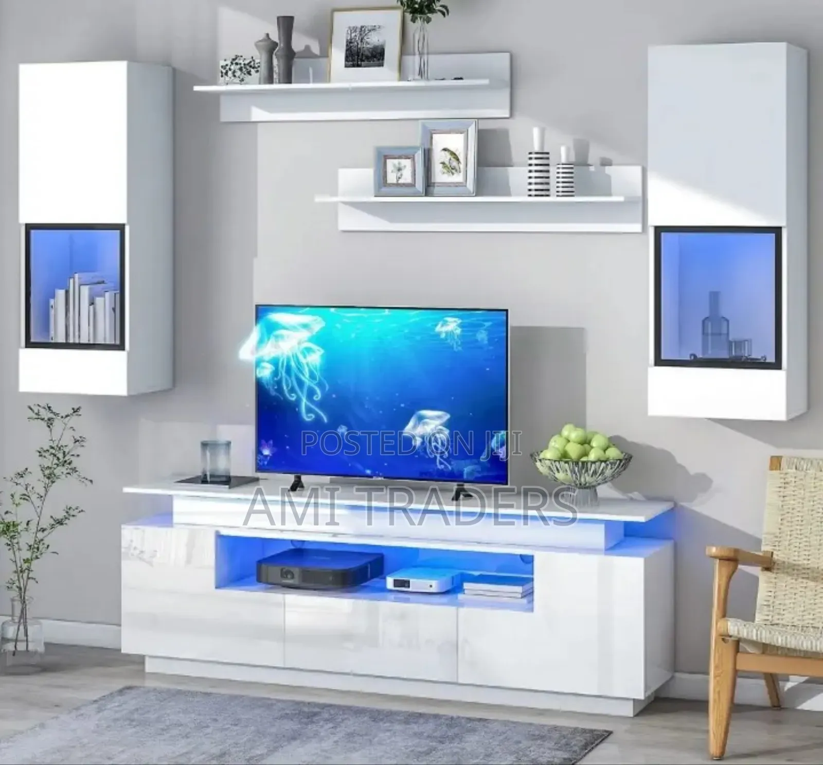 White Tv Stand With Lights